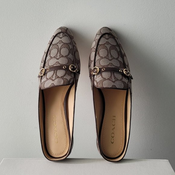 $129 *NEW* COACH Irene Mule Oak/Maple (8.5 & 9.5) - Picture 1 of 12